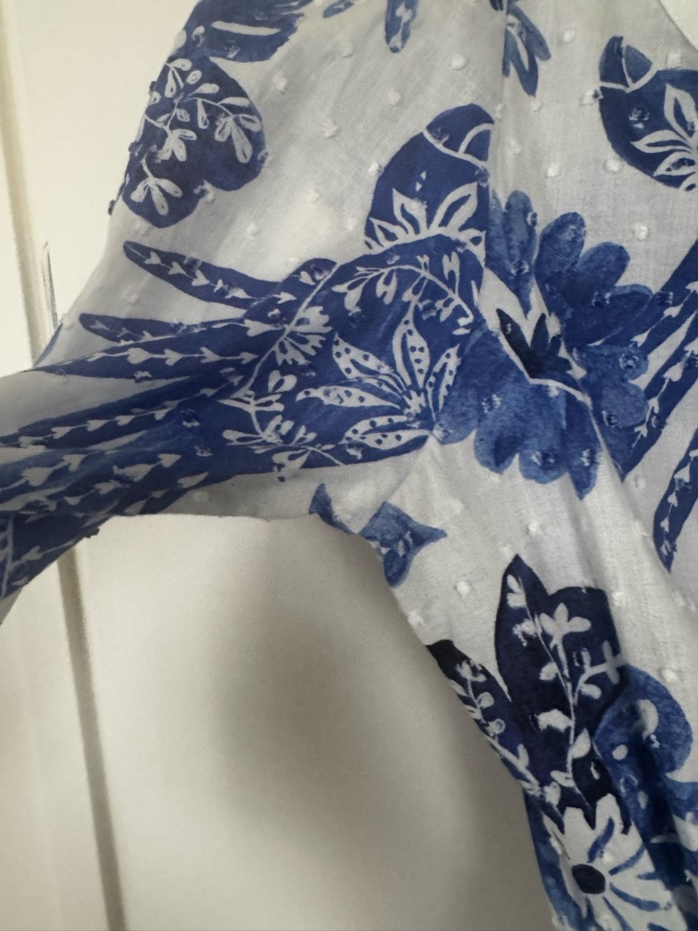 FARM Rio White Mini Dress with Blue Floral Print XS - Picture 8 of 10